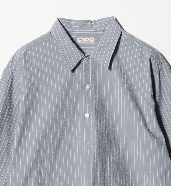 BEAUTY&YOUTH UNITED ARROWS「TYP ワッシャー ピンストライプ プルオーバーシャツ 」|シャツ・ブラウス|