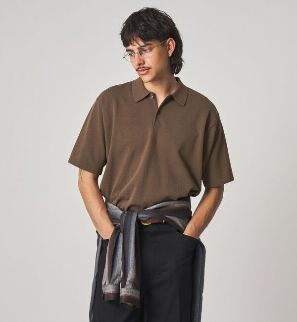 STEVEN ALAN「＜Steven Alan＞ ハイツイスト  ニット ショートスリーブ ポロシャツ」|ニット・セーター|