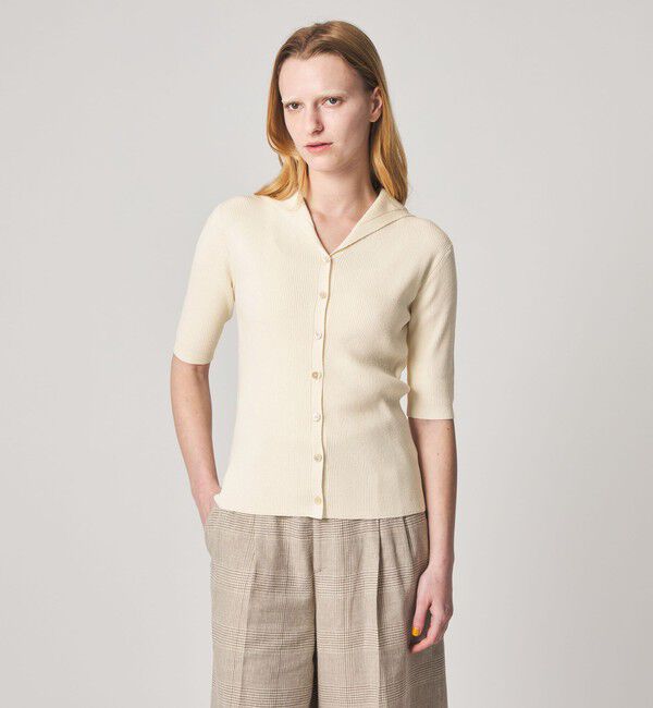 STEVEN ALAN「＜Steven Alan＞リブ カーディガン」|カーディガン|OFF WHITE