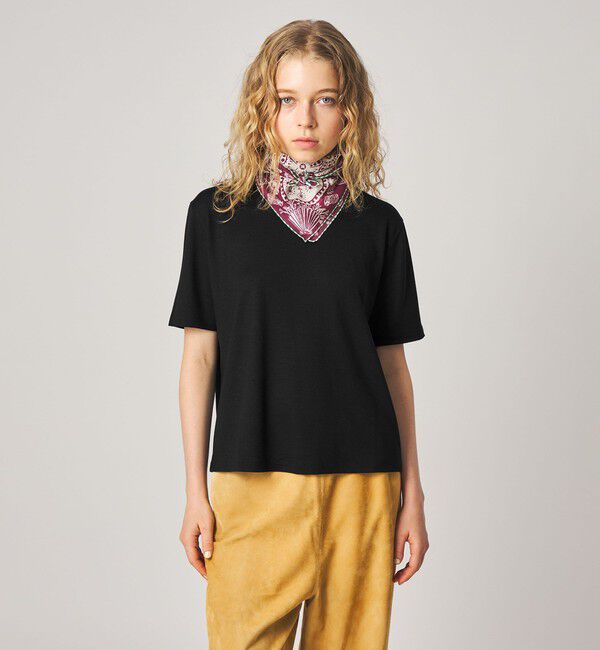 STEVEN ALAN「＜Steven Alan＞ウール ジャージー Tシャツ」|Tシャツ・カットソー|BLACK