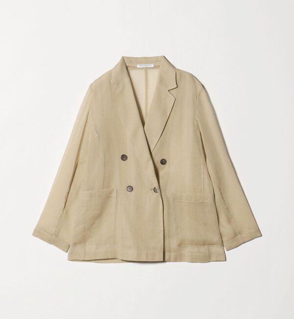 BEAUTY&YOUTH UNITED ARROWS「ポリエステル シアー ダブルジャケット ウォッシャブル」|テーラードジャケット|BEIGE