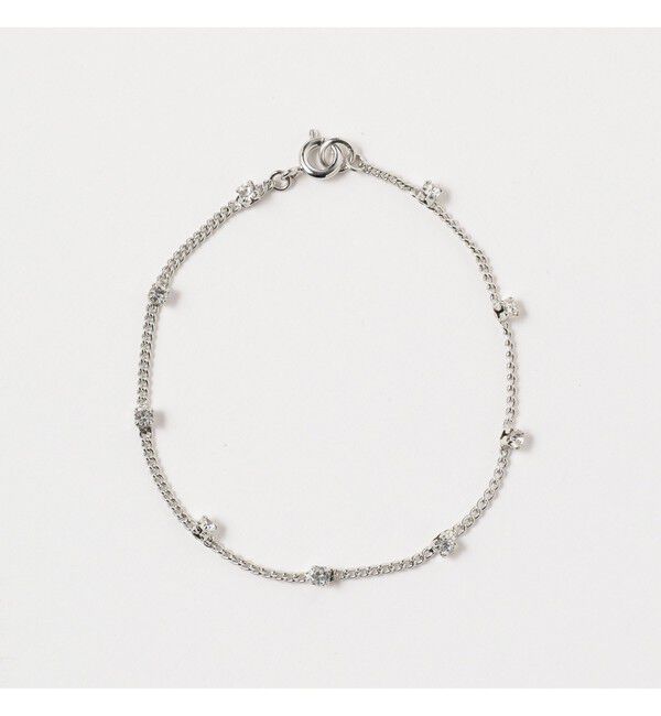 Ray BEAMS 「ビジュー チェーン ブレスレット」|ブレスレット・バングル|SILVER