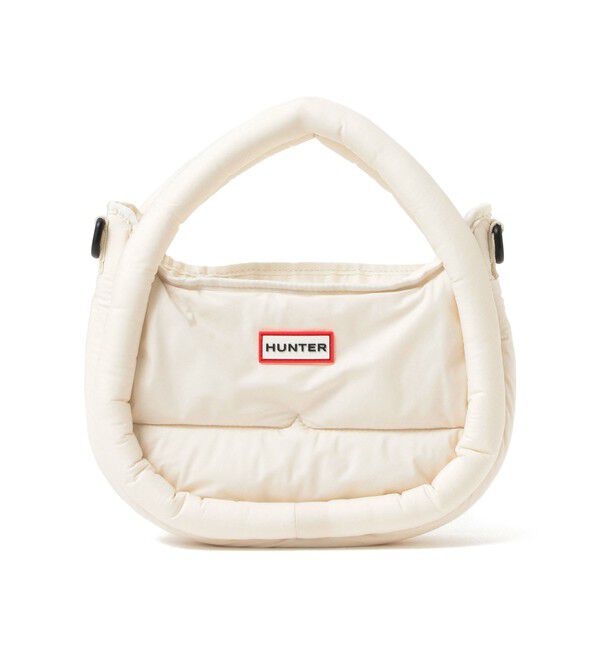 Ray BEAMS 「【WEB限定】HUNTER / フレイムド パファー ミディ ホーボー」|ハンドバッグ|ホワイト ウィロー