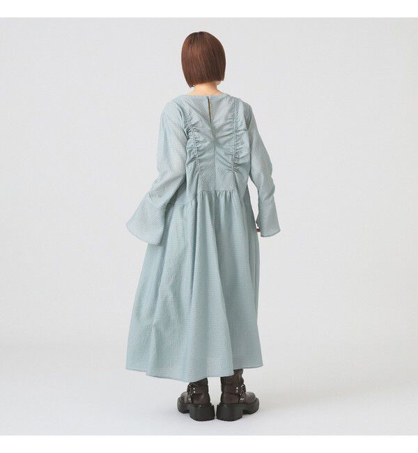 Ray BEAMS 「シアー ドロスト ギャザー ワンピース」|ワンピース|