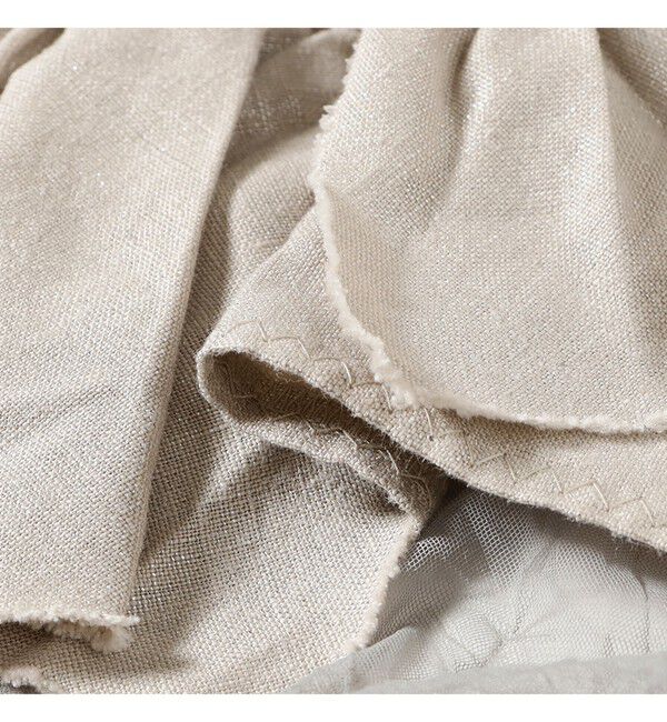 BEAMSBOY「maturely / リネンフリル アンド チュール キャミソール」|シャツ・ブラウス|