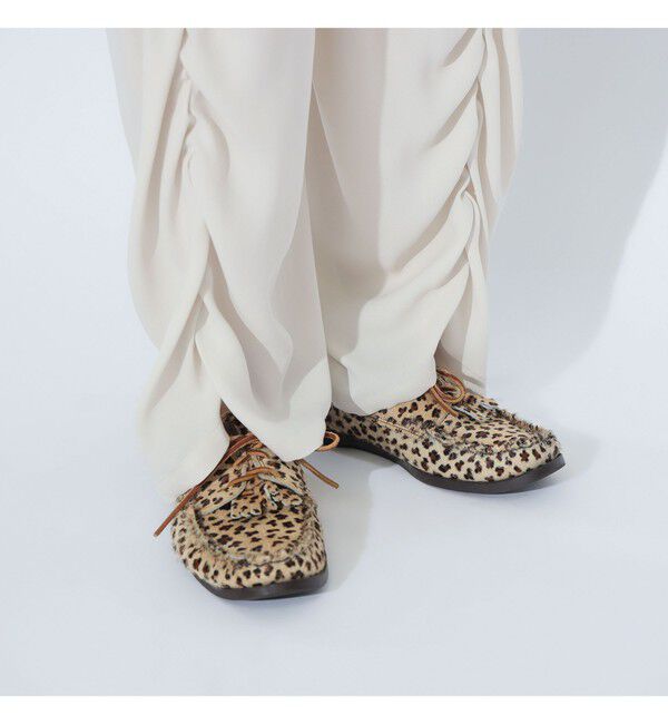 BEAMSBOY「maturely / リサイクル アムンゼン シャーリング アンド スリット パンツ」|チノ|