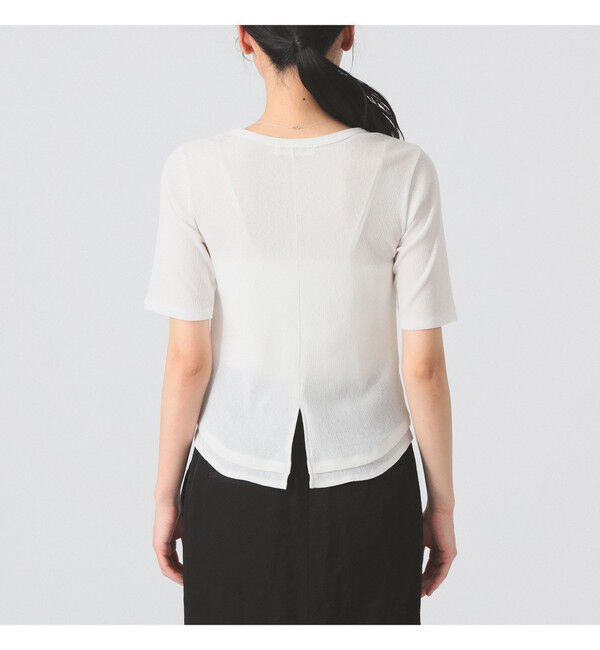 Ray BEAMS 「バックスリット カーブ ヘムTシャツ」|Tシャツ・カットソー|