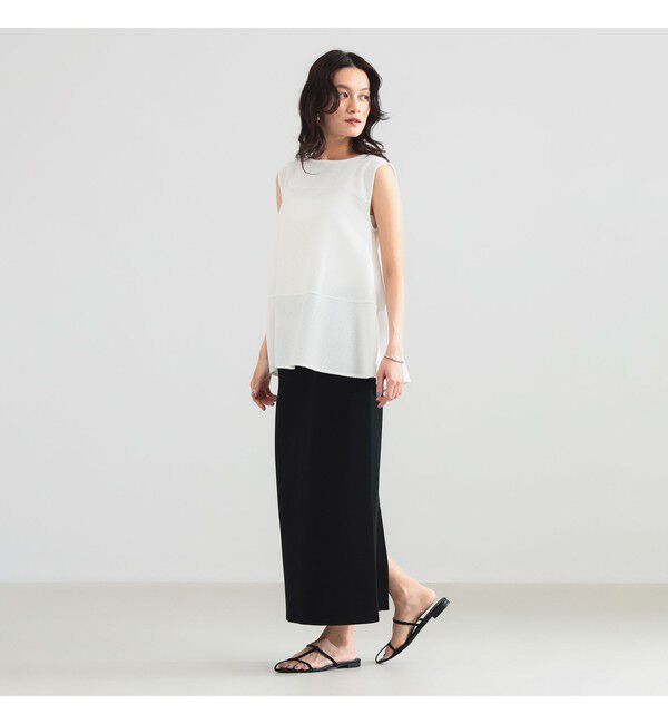 Demi-Luxe BEAMS 「ラッセルメッシュ ノースリーブ プルオーバー」|Tシャツ・カットソー|