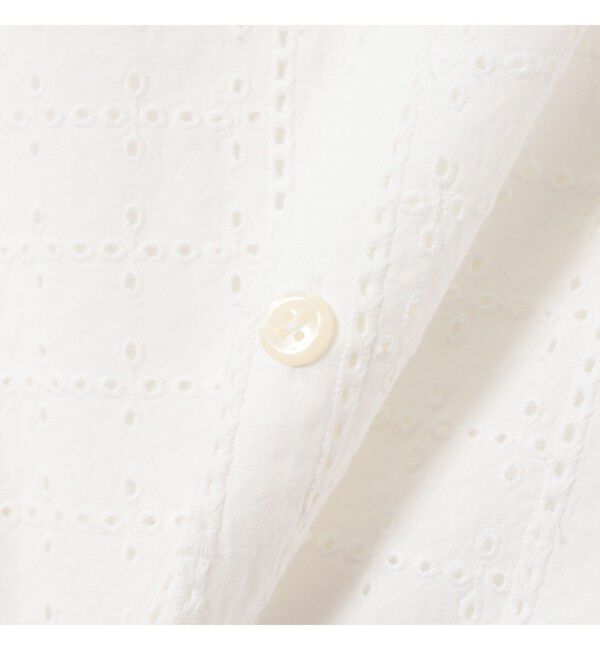 BEAMS「レース オープンカラーシャツ【リラックスフィット】」|シャツ・ブラウス|