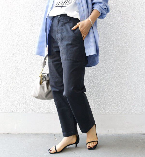 SHIPS for women「《一部追加予約》【WEB限定】ストレッチ ベーシック ベイカー パンツ」|その他|