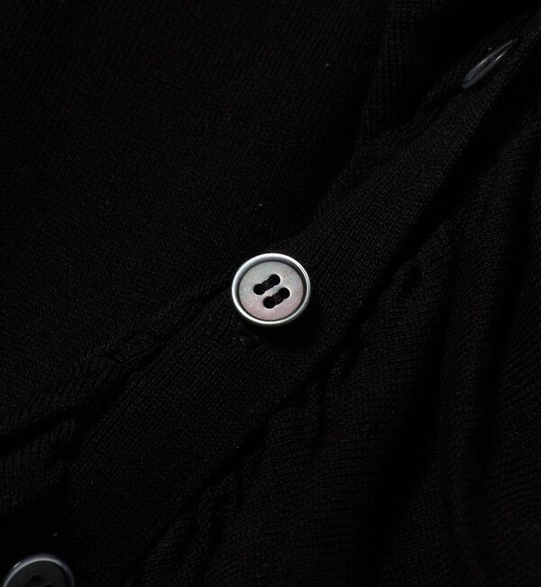 quaranciel「quaranciel:〈手洗い可能〉シルク ミックス ギャザー ニット カーディガン」|カーディガン|