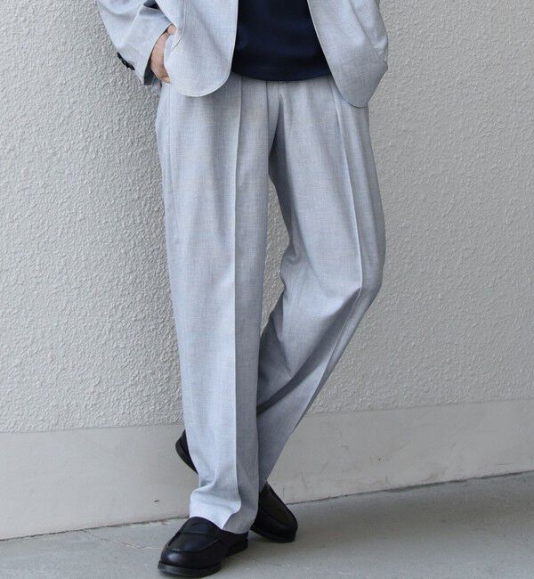 SHIPS any「SHIPS any:〈吸水速乾〉Rapidry クリース イージー パンツ(セットアップ対応)◇」|チノ|ライトグレー