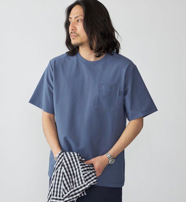 SHIPS「SHIPS:〈接触冷感/遮熱/吸水拡散/UVカット〉COVEROSS(R) フリーザー Tシャツ」|Tシャツ・カットソー|ライトブルー