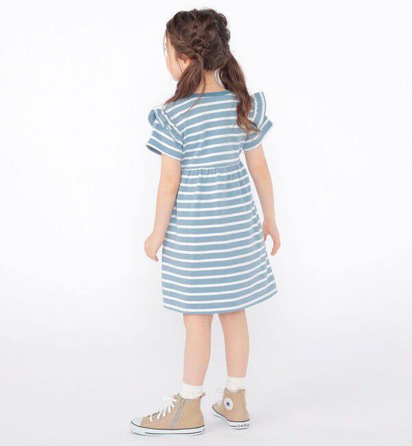 SHIPS KIDS「SHIPS KIDS:100～130cm / ボーダー フリル ワンピース」|ワンピース|