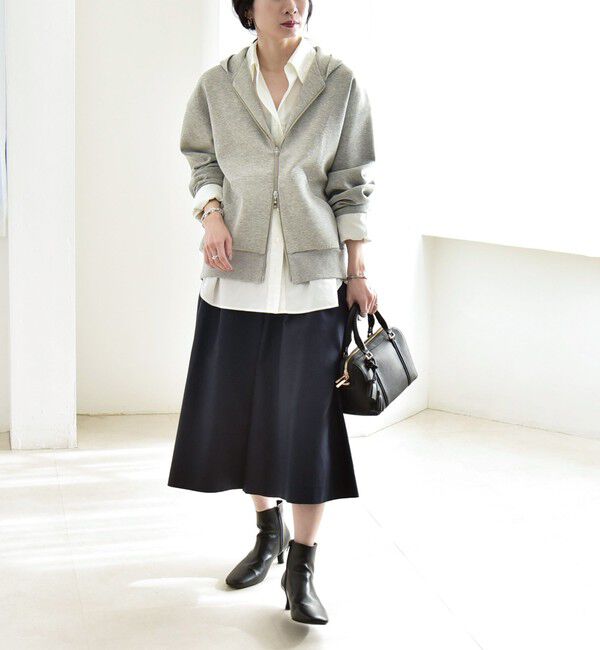 quaranciel「quaranciel:〈洗濯機可能〉タック Aライン ハーフ パンツ」|キュロット|