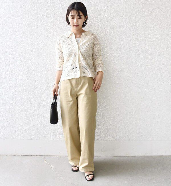 SHIPS for women「【WEB限定】〈手洗い可能〉クロシェ ニット カーディガン」|カーディガン|