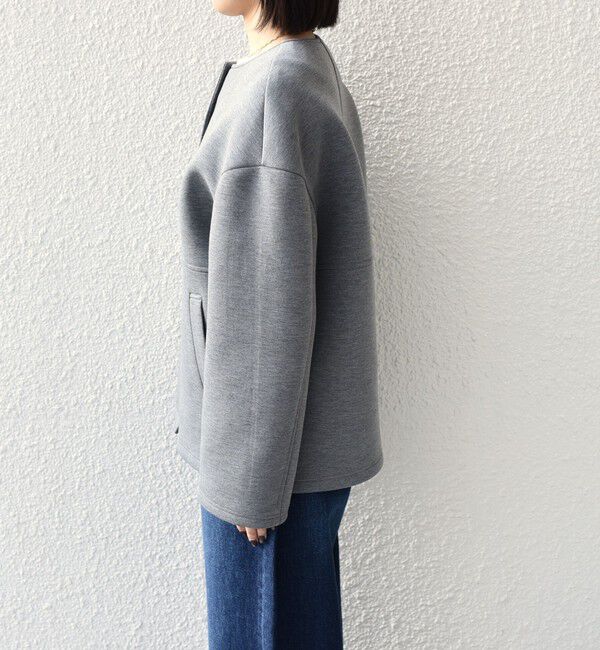 SHIPS Colors 「SHIPS Colors:〈手洗い可能〉ダンボール ノーカラー コート」|ノーカラーコート|