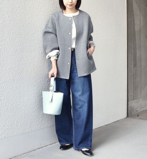 SHIPS Colors 「SHIPS Colors:〈手洗い可能〉ダンボール ノーカラー コート」|ノーカラーコート|