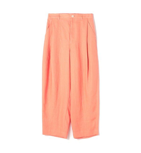MACPHEE「 ヘンプツイル タックテーパードパンツ」|その他|27 オレンジ