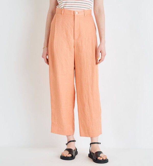 MACPHEE「 ヘンプツイル タックテーパードパンツ」|その他|