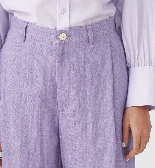 MACPHEE「 ヘンプツイル タックテーパードパンツ」|その他|