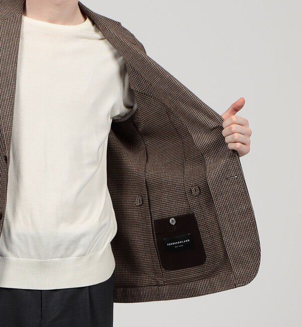 TOMORROWLAND MENS「ファンシーツイード シングルブレステッド2Bジャケット」|テーラードジャケット|