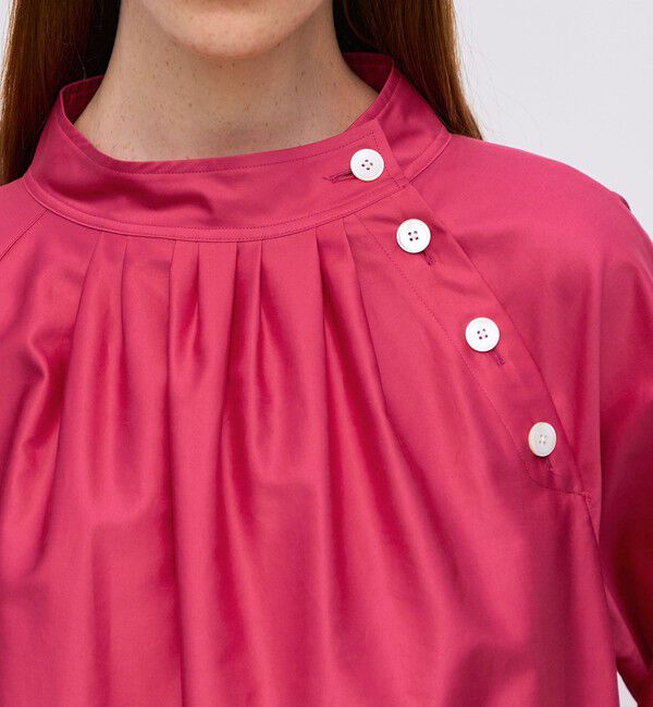 BACCA「コットンバックサテン ボリュームスリーブワンピース」|ワンピース|