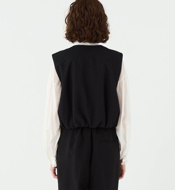 Ballsey「タイニーフラワージャカード ショートベスト」|ベスト・ジレ|