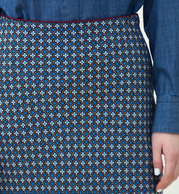 MACPHEE「デイジーリンクプリント マーメイドスカート」|フレア|