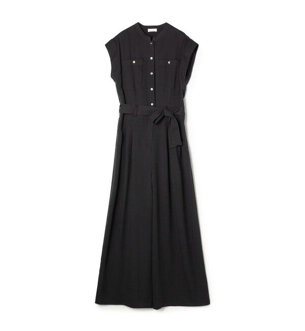 Ballsey「【WEB先行予約】セルロースツイル スタンドカラーオールインワン」|オールインワン|17 ダークグレー