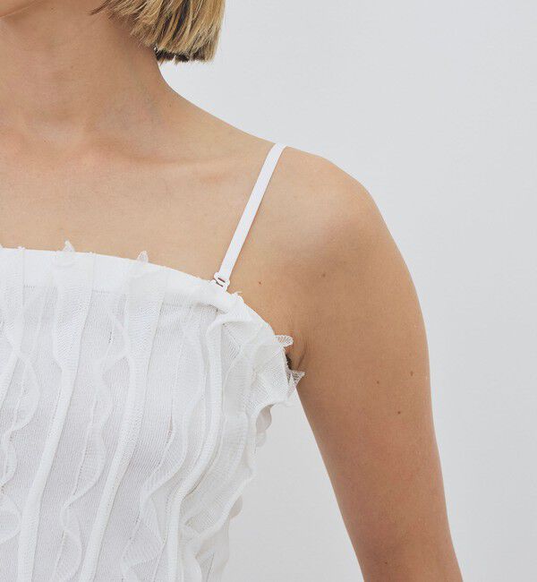 DES PRES「マットレーヨンラッフル キャミソール」|キャミソール|