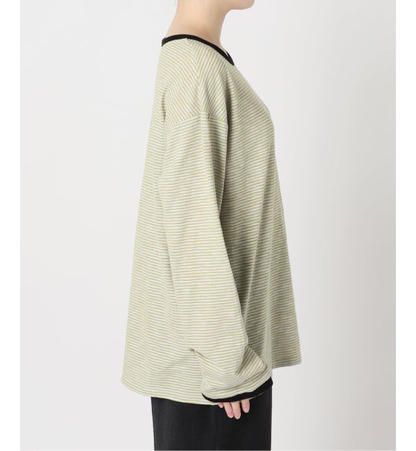  「《追加》[THE MOOD]スラブボーダーロングTシャツ」|Tシャツ・カットソー|