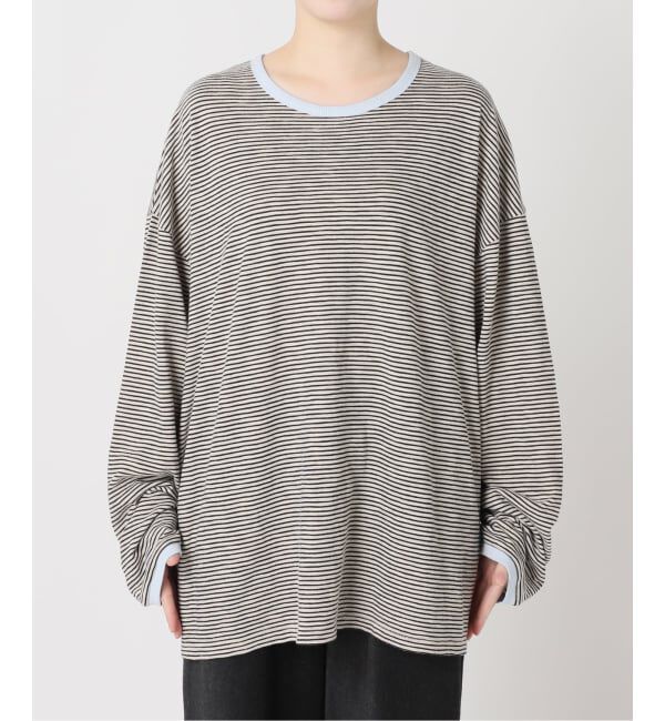  「《追加》[THE MOOD]スラブボーダーロングTシャツ」|Tシャツ・カットソー|