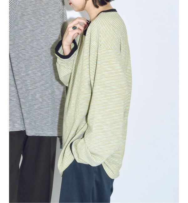  「《追加》[THE MOOD]スラブボーダーロングTシャツ」|Tシャツ・カットソー|