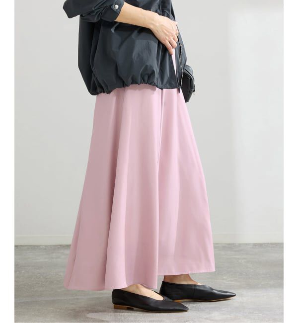 IENA「《接触冷感》キュプラサテンフレアスカート」|スカート|