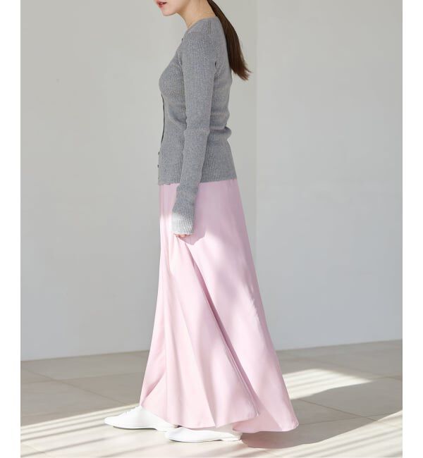 IENA「《接触冷感》キュプラサテンフレアスカート」|スカート|