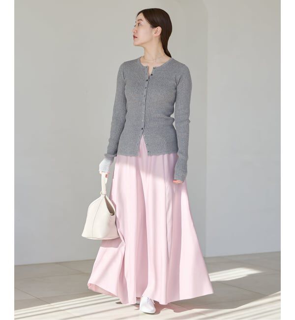 IENA「《接触冷感》キュプラサテンフレアスカート」|スカート|