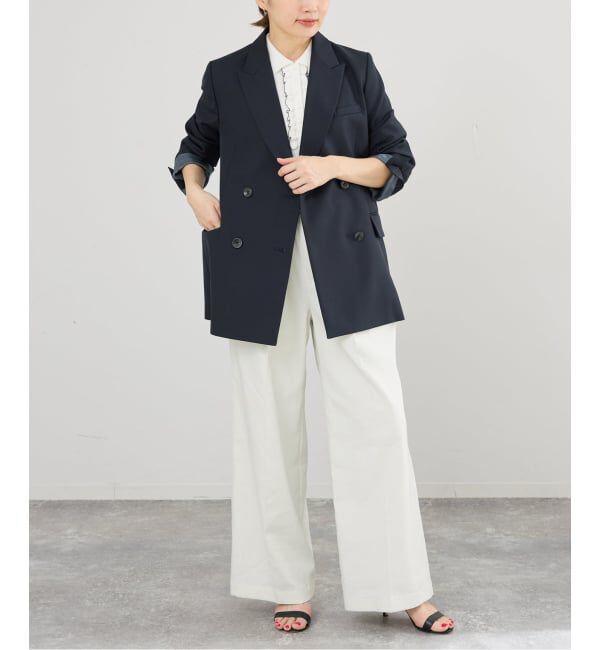 IENA「ツイルダブルブレストジャケット」|テーラードジャケット|