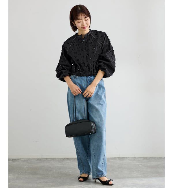 IENA「フラワージャガードボリュームブラウス」|シャツ・ブラウス|