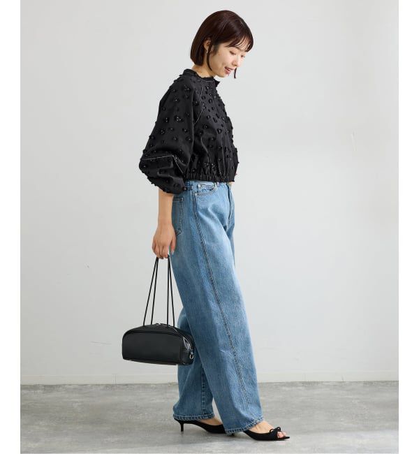 IENA「フラワージャガードボリュームブラウス」|シャツ・ブラウス|