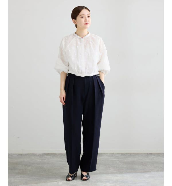 IENA「フラワージャガードボリュームブラウス」|シャツ・ブラウス|