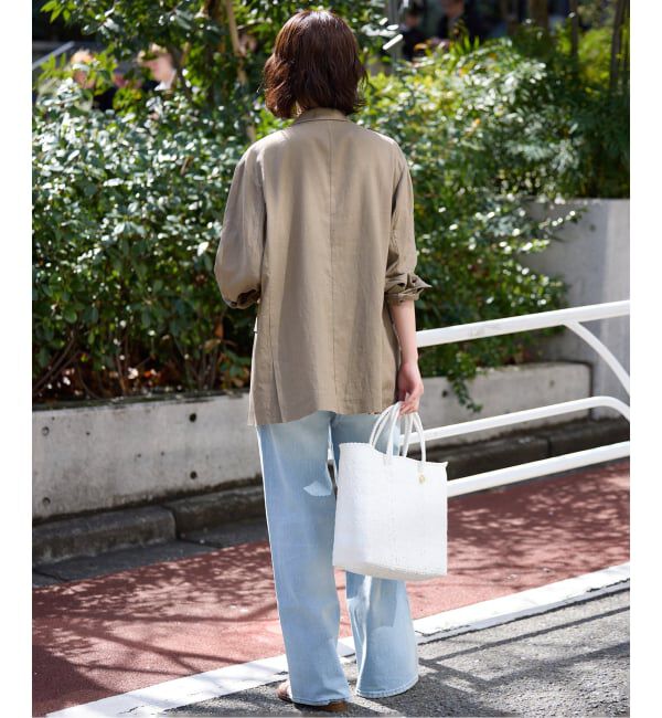 SLOBE IENA「《36.38サイズ展開》リネンレーヨンシングルテーラードジャケット」|テーラードジャケット|