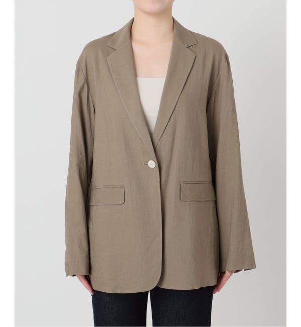 SLOBE IENA「《36.38サイズ展開》リネンレーヨンシングルテーラードジャケット」|テーラードジャケット|