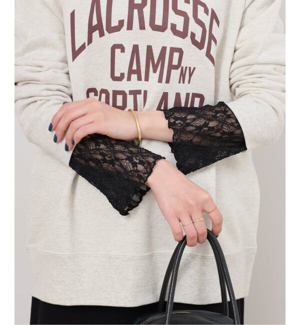 JOURNAL STANDARD relume「《追加2》フラワーシアーレースロングスリーブ」|Tシャツ・カットソー|ブラック