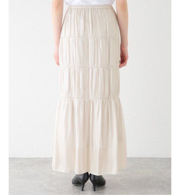 NOBLE「シアーブライトナローティアードスカート」|スカート|