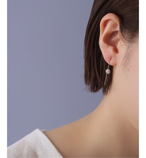 Lilas by Spick&Span「スラストクォーツピアス K10（片耳）」|ピアス|