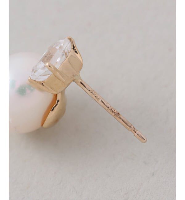 Lilas by Spick&Span「ポテトパール*ホワイトトパーズピアス K10（両耳）」|ピアス|