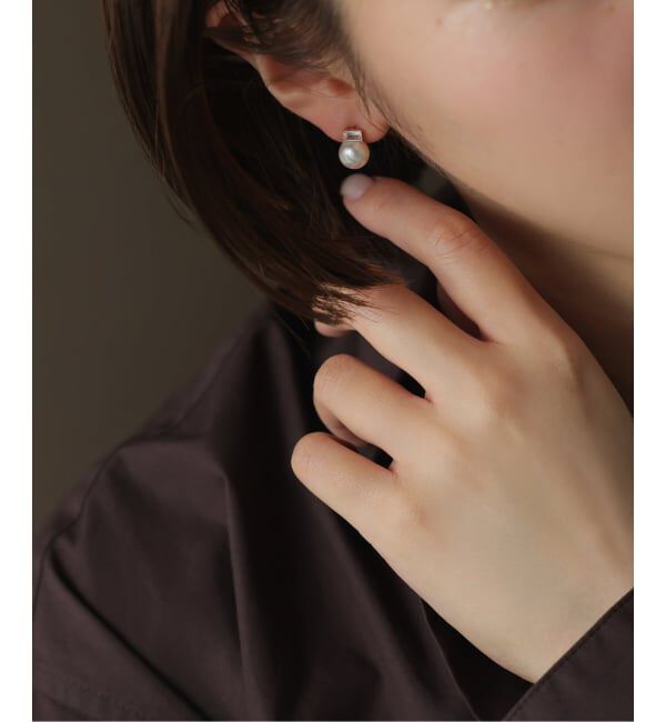 Lilas by Spick&Span「ポテトパール*ホワイトトパーズピアス K10（両耳）」|ピアス|