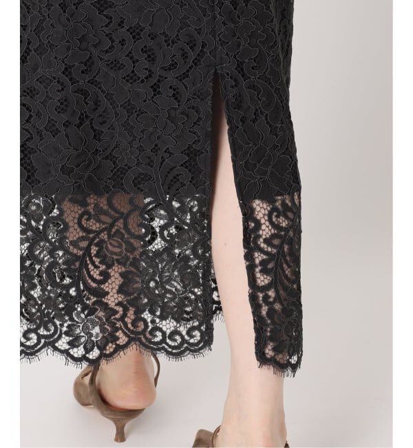 NOBLE「《追加 / WEB+一部店舗限定》リバーレースIラインスカート2」|スカート|