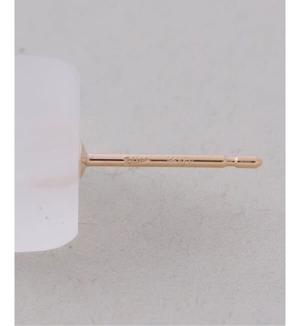 Lilas by Spick&Span「ラウンド*キューブバイカラーピアス K10（片耳）」|ピアス|